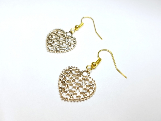 Preview: Herz Ohrringe goldfarben heart